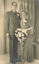 1950 Trouwfoto Maria Berdina Bergveld en Josephus Jacobus Brakkee.